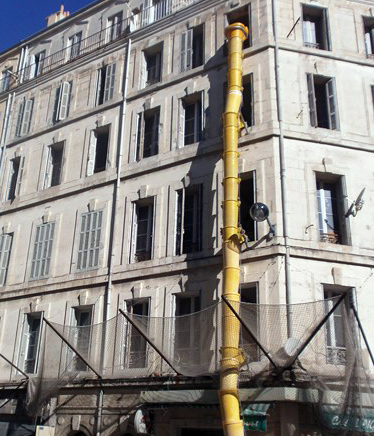 Evacuation de gravats d'un immeuble parisien